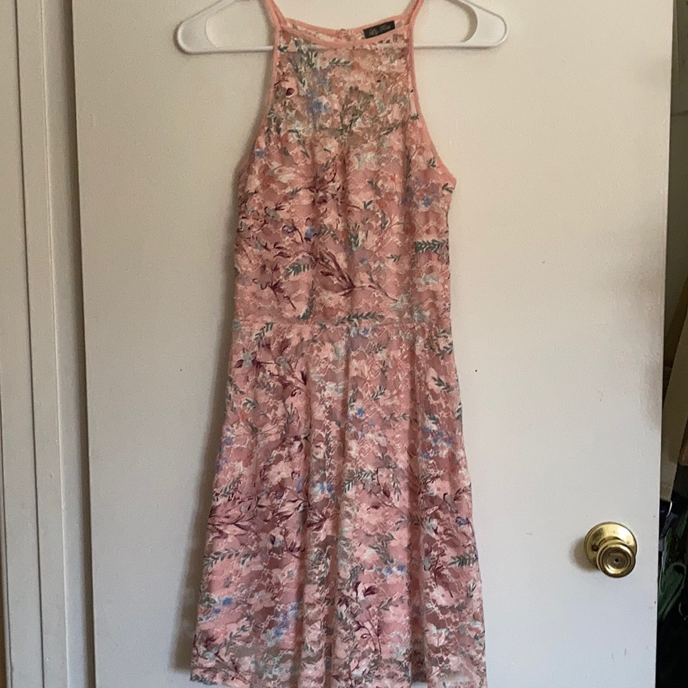 Floral pink junior dress